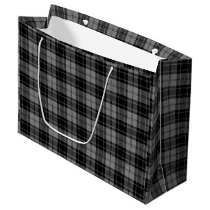 Douglas tartan black grau kariert große geschenktüte