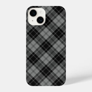 Douglas tartan black grau kariert iPhone 14 hülle