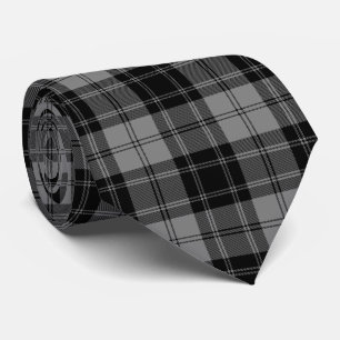Douglas tartan black grau kariert krawatte