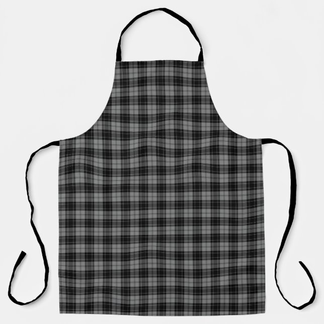 Douglas tartan black grau kariert schürze (Vorderseite)