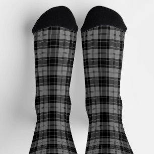 Douglas tartan black grau kariert socken