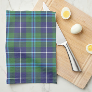 Douglas-Tartan in Grün-Blau-Karo Geschirrtuch