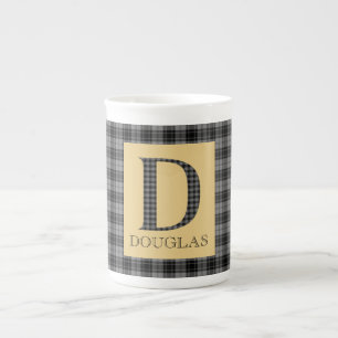 Douglas Tartan Monogram D Prozellantasse