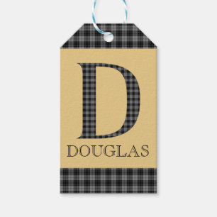 Douglas-Tartan-Monogramm D  Geschenkanhänger