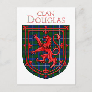 Douglas Tartan Scottish Kariert Lion Rampant Postkarte