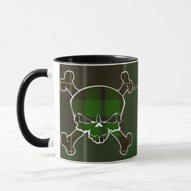 Douglas Tartan Skull No Banner Tasse (Links)