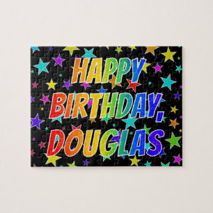 "DOUGLAS" Vorname, Spaß "GLÜCKLICHER GEBURTSTAG" Puzzle