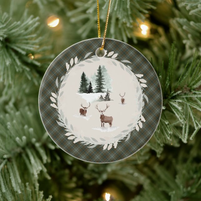 Douglas Weathered Original Scottish Tartan Keramik Ornament (Baum)