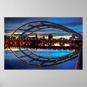Douglass-Anthony Bridge in Dusk Poster