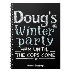 Dougs Winterparty, 15. Februar, 16 Uhr Lustig Notizblock