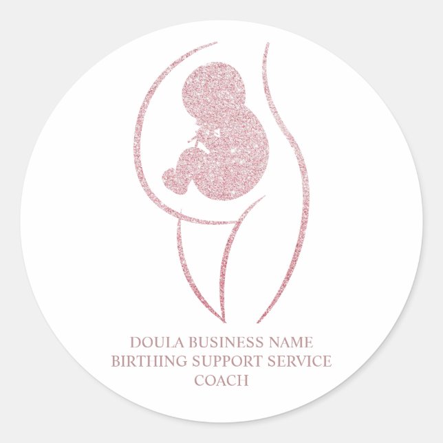 Doula Birth Coach and Pregnancy Nurse Gift Runder Aufkleber (Vorderseite)