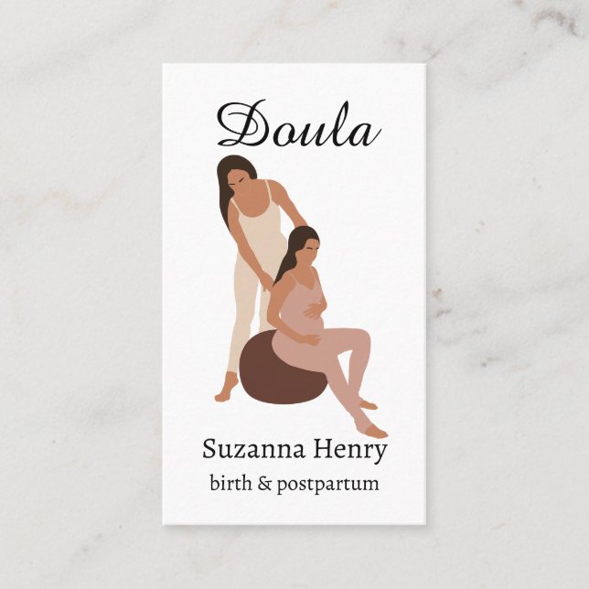 Doula Birth Postpartum Boho Pregnancy Coach Visitenkarte (Vorderseite)