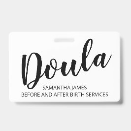 Doula Birth Services Name Abzeichen Ausweis
