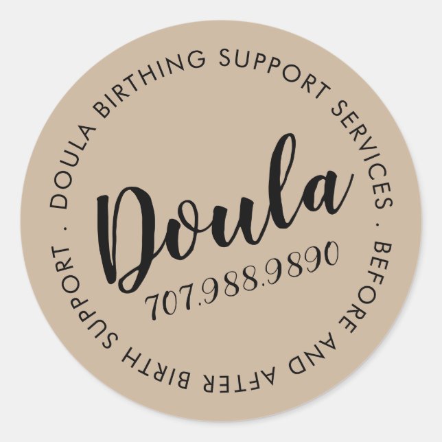 Doula Birth Services Runder Aufkleber (Vorderseite)