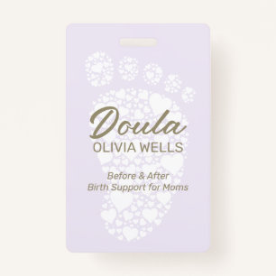 Doula Birthing Postpartum Coach Baby Foot Ausweis