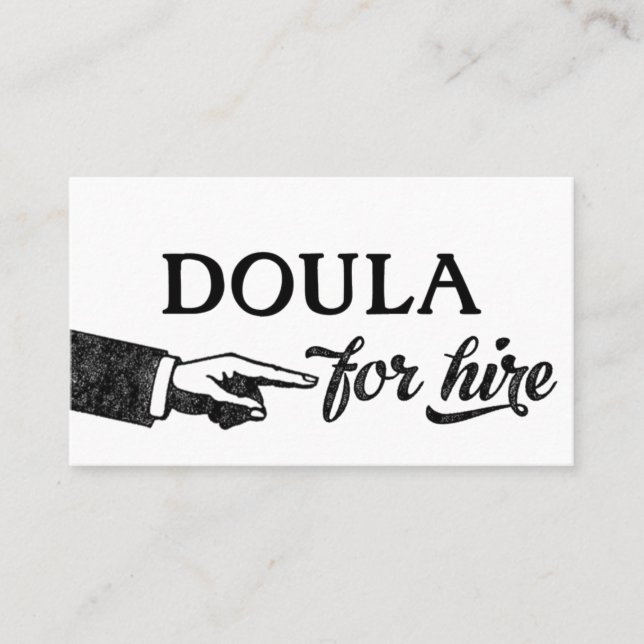 Doula Business Cards - Cool Vintag Visitenkarte (Vorderseite)
