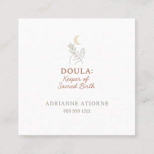Doula einfach elegant minimalistisch quadratische visitenkarte