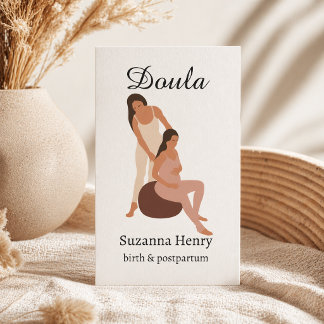 Doula Geburt Wochenbett Boho Schwangerschaft Coach Visitenkarte