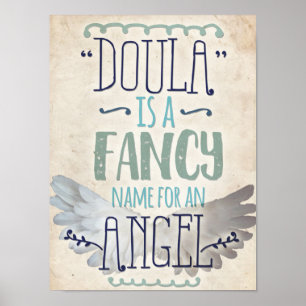 Doula ist ein Engel Poster