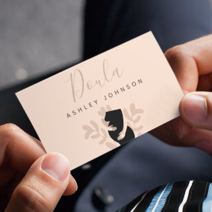 Doula Midfrau Birth Coach Pregnant Lady Earth Tone Visitenkarte