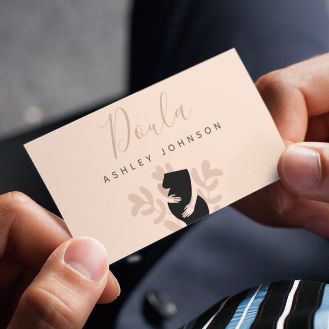 Doula Midfrau Birth Coach Pregnant Lady Earth Tone Visitenkarte (Von Creator hochgeladen)