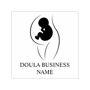 Doula Minimalistische Mutter-und-Baby-Silhouette Permastempel