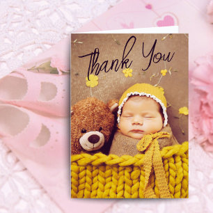 Doula New Baby Card   Foto und Staaten Personalisi Dankeskarte