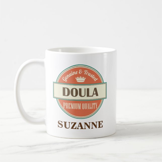 Doula personalisiertes Büro-Tassen-Geschenk Kaffeetasse (Links)