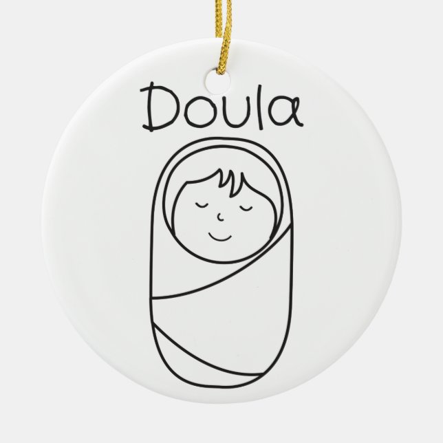 Doula Porzellan-Verzierung Keramikornament (Vorne)