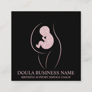 Doula Pregnancy Nurse Mama Birth Coach New Baby Quadratische Visitenkarte