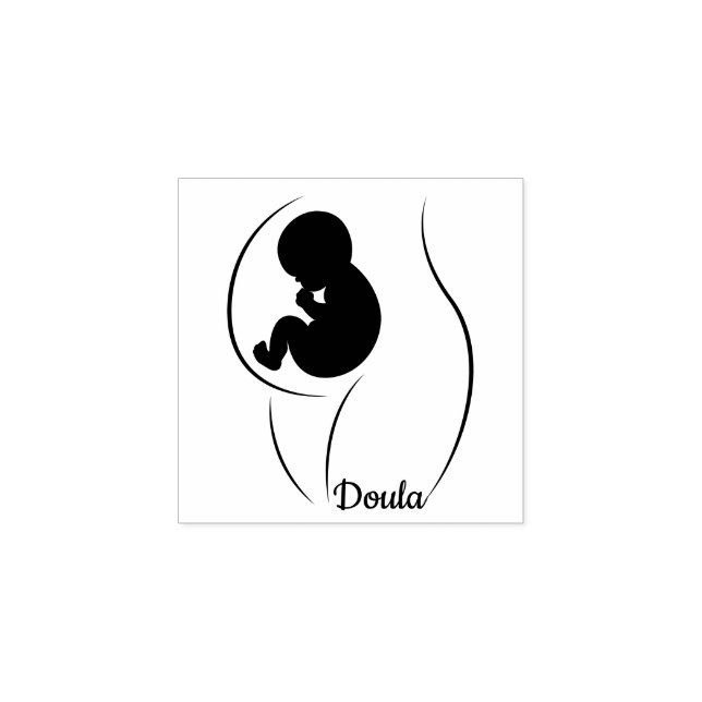 Doula Pregnant Gummistempel (Prägung)
