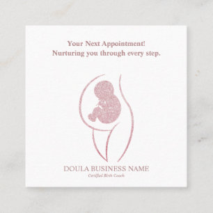Doula Schwangerschaft Minimalistische Mutter Baby Terminkarte