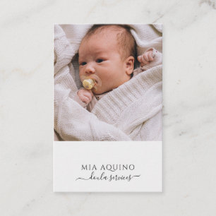 Doula Services Baby Foto Business Card Visitenkarte