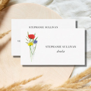 Doula Wildblume Business Card Visitenkarte
