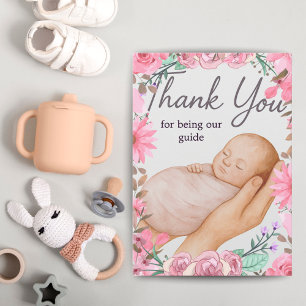 Doula-Würdigungskarte Geburtstagsgeschenk Rosa Dankeskarte
