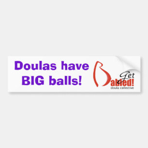 DoulasBigBalls1-Get Babied Autoaufkleber