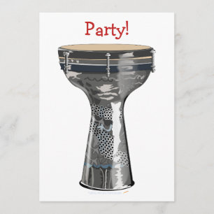 Doumbek Drum Party Einladungen Darbuka Tombak