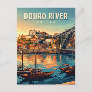 Douro Fluss Porto Ufer Portugal Postkarte