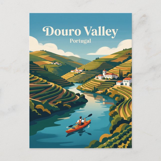 Douro-Tal Portugal Postkarte (Vorderseite)