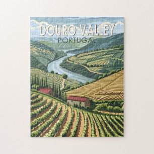 Douro-Tal Portugal Reise Kunst Vintage Puzzle