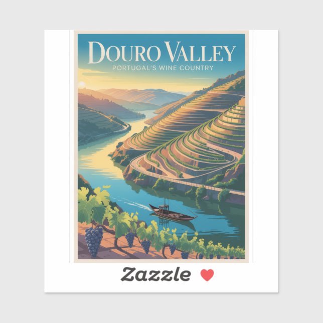 Douro Valley Portugal Aufkleber (Blatt)