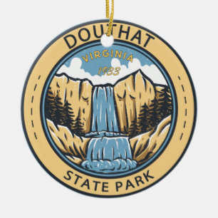Douthat Staat Park Virginia Abzeichen Keramik Ornament