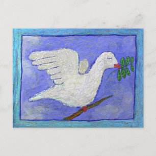Dove and Olive Branch by Ian Roz Postkarte