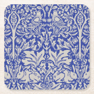 Dove and Rabbit, William Morris Rechteckiger Pappuntersetzer