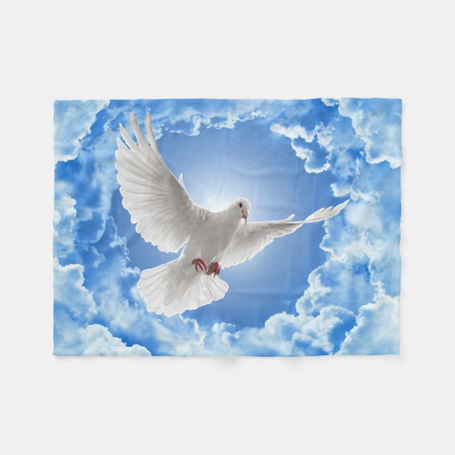 Dove Baby Blanket Fleecedecke (Vorderseite (Horizontal))