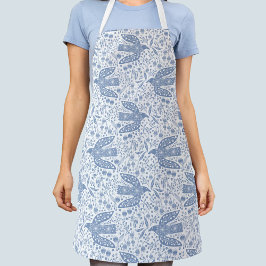 Dove Bird Blue Muster Schürze
