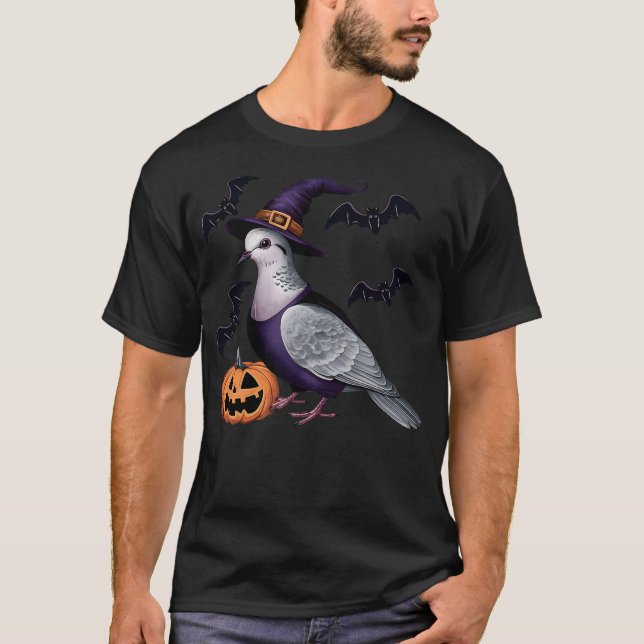 Dove Bird Halloween Costume Scary Pumpkin Bat Witc T-Shirt (Vorderseite)