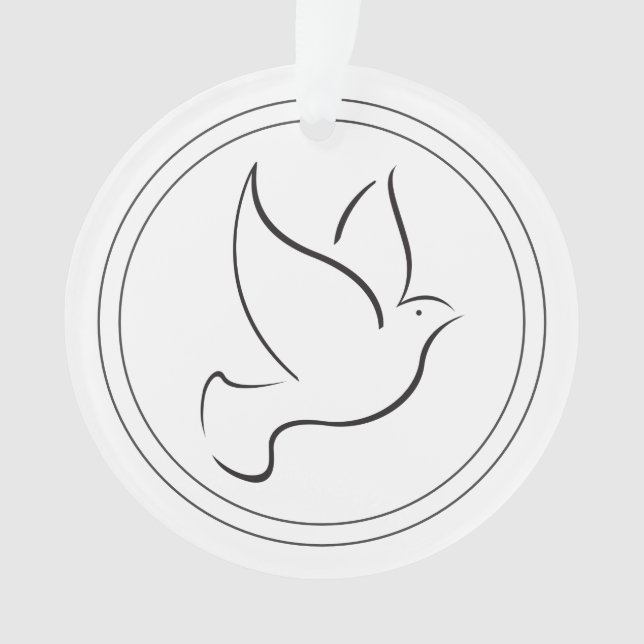 Dove Bird of Peace Christmas Personalisiertes Foto Ornament (Vorderseite)