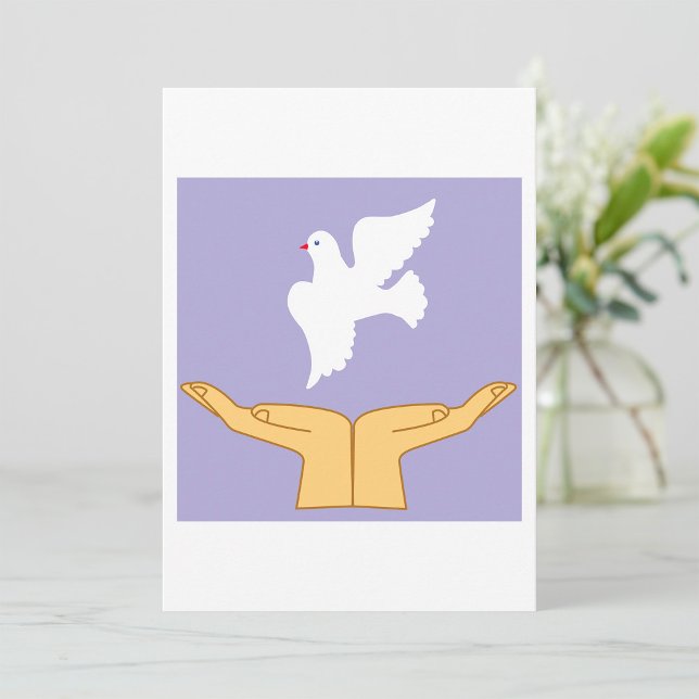 Dove Bird World Peace White Einladung (Von Creator hochgeladen)