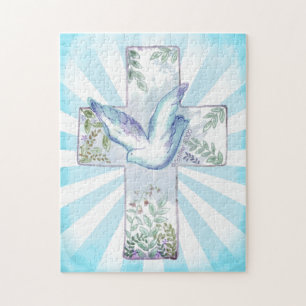 Dove Christliches Kreuz Puzzle